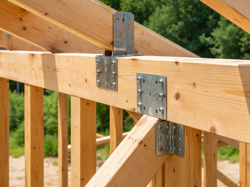 Oczep drewniany - pozioma belka konstrukcyjna spinająca ściany i przenosząca obciążenia dachu